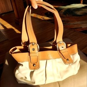 Coach SoHo White Pleated Leather Medium Tote Bag